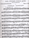 Vieux: Dix Etudes Sur Les Intervalles (viola)