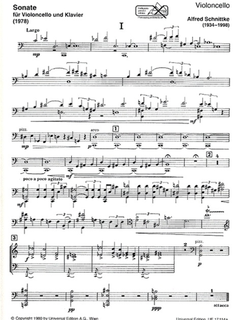 HAL LEONARD Schnittke, Alfred: Sonata No.1 1978 (cello & piano)