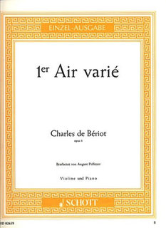 HAL LEONARD de Beriot, C.A. (Pollitzer, arr.): Air Varie in D minor Op.1 (violin and piano)