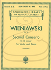 HAL LEONARD Wieniawski (Lichtenberg): Violin Concerto No.2 in D minor, Op.22 (violin & piano) Schirmer