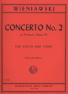 International Music Company Wieniawski, Henri (Galamian): Concerto No.2 in D minor, Op.22 (violin & piano) IMC