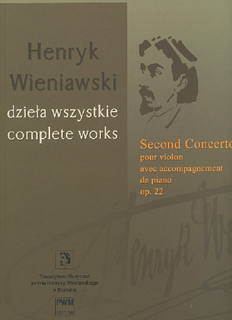 HAL LEONARD Wieniawski, Henri: Concerto #2, Op.22 (violin & piano)