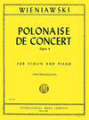 International Music Company Wieniawski: Polonaise de Concert in D major, Opus 4 for violin and piano
