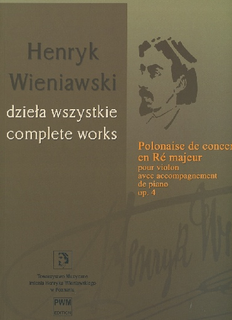 HAL LEONARD Wieniawski, Henri: Polonaise de Concert in D, Op. 4 (violin & piano)