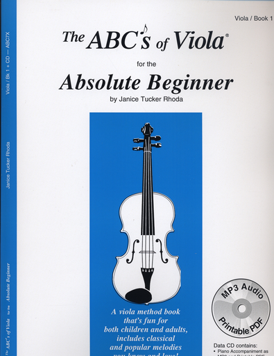 Carl Fischer Rhoda: The ABC's of Viola for the Absolute Beginner, Bk.1 (viola)(CD)