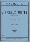 International Music Company Bach: Six Cello Suites, S. 1007-1012 for viola solo