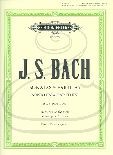C.F. Peters Bach, J.S. (Rowland-Jones/Ledbetter): Sonatas & Partitas, BWV1001-1006 - TRANSCRIBED (viola) Edition Peters
