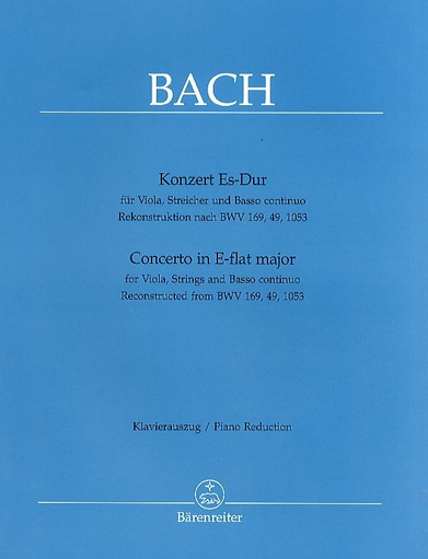 Barenreiter Bach, J.S.: Concerto in Eb Major (viola & basso continuo) Barenreiter