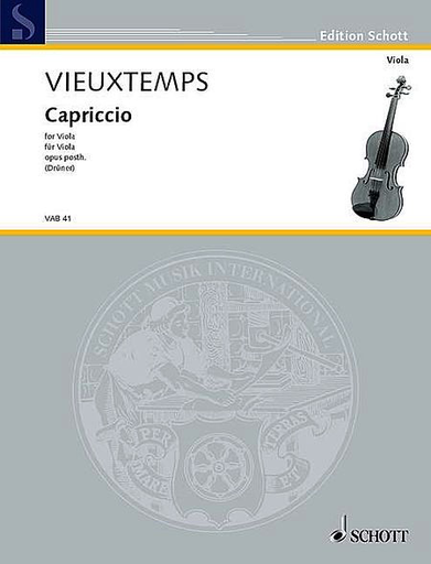 HAL LEONARD Vieuxtemps, H.: Capriccio Op. Posthumous (viola)