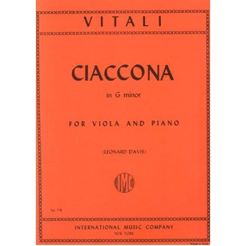 International Music Company Vitali, Tomaso Antonio: Chaconne in G minor (viola & piano)