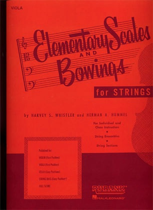 HAL LEONARD Whistler, H. & Hummel, H.: Elementary Scales and Bowings for Strings (viola)