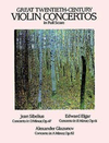 Dover Publications Sibelius, Elgar, Glazunov: SCORE, Great 20th Century Violin Concertos