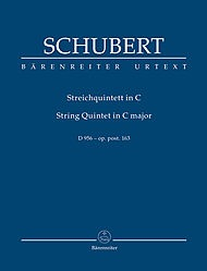 Barenreiter Schubert, Franz (Chusid): SCORE String Quintet in C, D956 (string quintet) Barenreiter Urtext