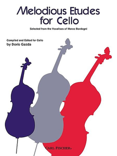 Carl Fischer Gazda, Doris: Melodious Etudes for Cello from the Vocalises of Marco Bordogni