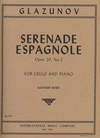 International Music Company Glazunov: Serenade Espagnole, Opus 20, No. 2 for cello and piano