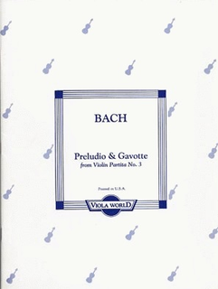 Bach, J.S. (Arnold): Preludio & Gavotte from Partita #3 (viola & piano)