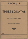 International Music Company Bach, J.S. (Katims): Three Sonatas originally for Viola da Gamba (Viola & Piano)