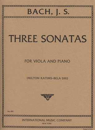 International Music Company Bach, J.S. (Katims): Three Sonatas originally for Viola da Gamba (Viola & Piano)