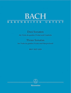 Barenreiter Bach, J.S.: 3 Sonatas for Viola da gamba & Harpsichord (Viola & Piano) Barenreiter