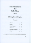 Wiggins, Christopher: Six Miniatures, op.63 (solo viola)