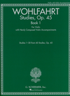 HAL LEONARD Wohlfahrt, F. & Kelly, R.: Studies, Op. 45, Volume I, for Violin with Newly Composed Violin Accompaniments (violin)