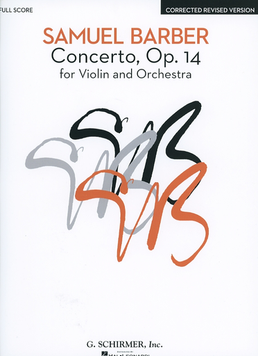 HAL LEONARD Barber, S.: (Score) Concerto, Op.14 (violin, and orchestra)