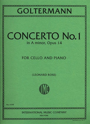 International Music Company Goltermann, Georg (Rose): Concerto #1 (cello & piano)