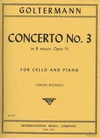 International Music Company Goltermann: Concerto No. 3 in B minor, Opus 51 for cello and piano