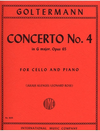 International Music Company Goltermann, G. (Klengel/Rose): Concerto #4 in G Op.65 (cello & piano) IMC