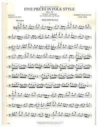 International Music Company Schumann, Robert (Kurtz): Five Pieces in Folk Style Op.102 (cello & piano)