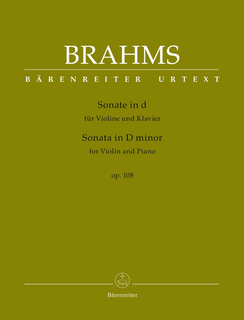 Barenreiter Brahms, Johannes : Sonata D minor op. 108  (Violin and Piano) Barenreiter