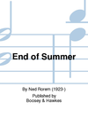 HAL LEONARD Rorem, N.: End of Summer (violin, clarinet, piano)