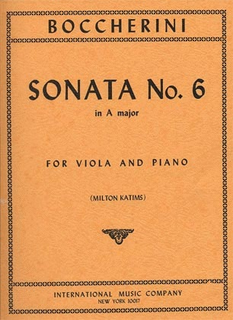 International Music Company Boccherini, Luigi (Katims): Sonata #6 in A (viola & piano)