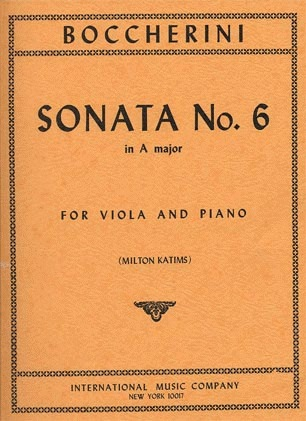 International Music Company Boccherini, Luigi (Katims): Sonata #6 in A (viola & piano)