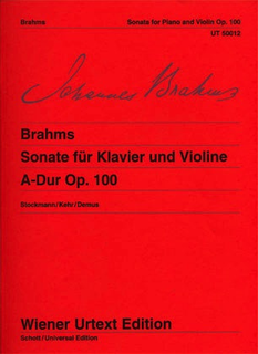 Carl Fischer Brahms, J.: Sonata Op.100  in A Major, urtexr (violin and piano)