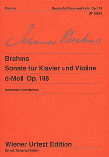 Carl Fischer Brahms, Johannes: Sonata #3 Op.108 d mi (violin & piano)