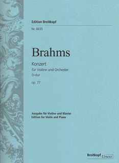 Brahms, Johannes: Concerto in D major Op.77 Breitkopf Urtext (violin & piano)