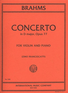 International Music Company Brahms, Johannes (Francescatti): Concerto in D major Op.77 (violin & piano) IMC