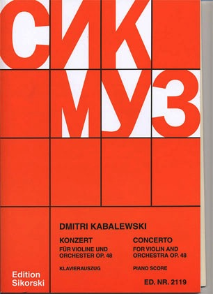 HAL LEONARD Kabalevsky, Dmitri (Oistrakh): Concerto in C major, Op.48 (violin & piano)