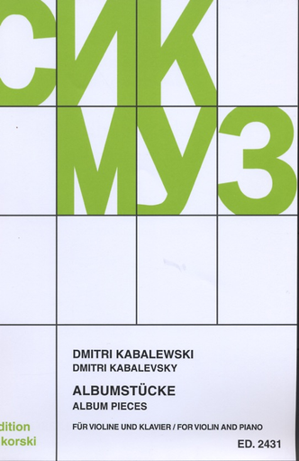 HAL LEONARD Kabalevsky, Dmitri: Albumstucke-Album Pieces for Violin and Piano