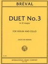 International Music Company Breval, J.B.: Duet #3 in D Major (violin, cello) IMC