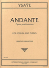 International Music Company Ysaye, Eugene: Andante, Opus posthumous (violin & piano)