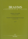 Barenreiter Brahms, Johannes (Brown): Sonata in F minor and E-flat major (viola and piano) Barenreiter Urtext