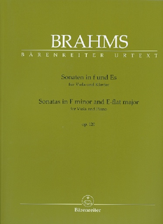 Barenreiter Brahms, Johannes (Brown): Sonata in F minor and E-flat major (viola and piano) Barenreiter Urtext