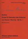 Carl Fischer Brahms, Johannes: Sonata Op.120 #1 urtext (viola & piano)