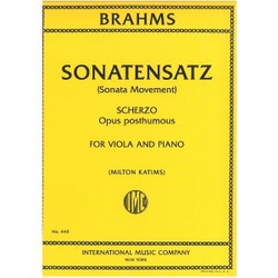 International Music Company Brahms, J. (Katims): Sonatensatz (viola & piano)