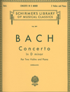 HAL LEONARD Bach, J.S. (Herrmann): Concerto in D minor, BWV1043 (2 violins, and piano)