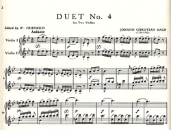International Music Company Bach, J.C. (Friedrich): Six Duets, Volume II (two violins)