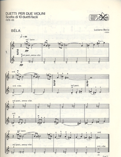 Carl Fischer Berio, L.:  Selected Easy Duets (2 violins)