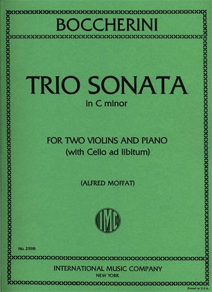 International Music Company Boccherini, L. (Moffat): Trio Sonata in C minor (two violins, and piano, with cello ad libitum)